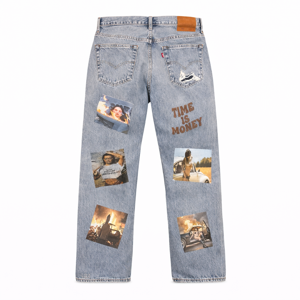 ‘TIME IS MONEY’ Jeans